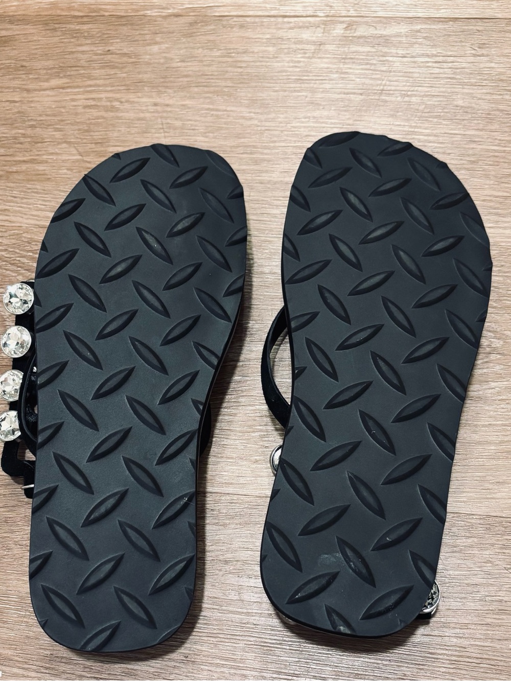 ALEXANDER WANG Leather Aubrey Sandals in black size 10 (40) Swarovski - Picture 9 of 10